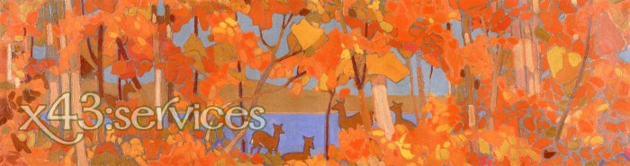 Tom Thomson - Dekorative Platte Herbstlandschaft - Decorative Panel Autumn Landscape